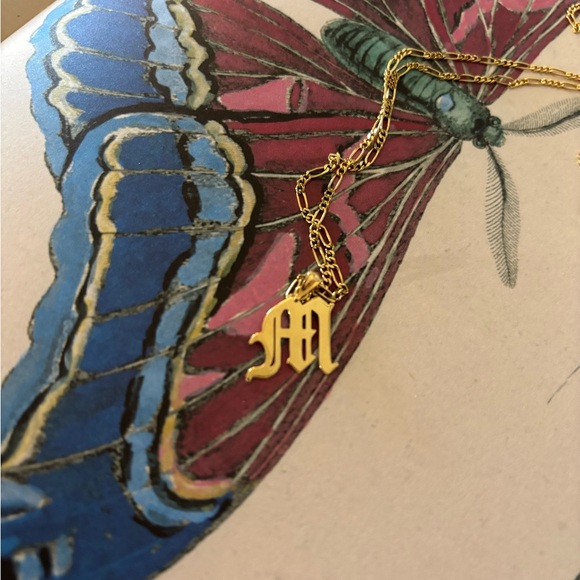 ETSY - Custom Old English Letter "M" Pendant - Picture 7 of 8